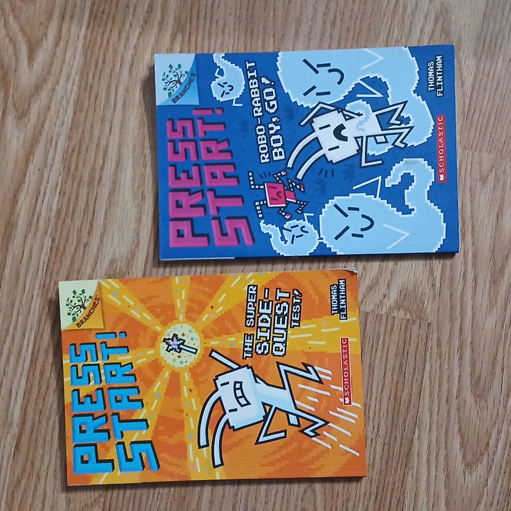 🏷3/$15 2 Scholastic kids books "Press Start!"